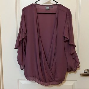 Mauve over top blouse